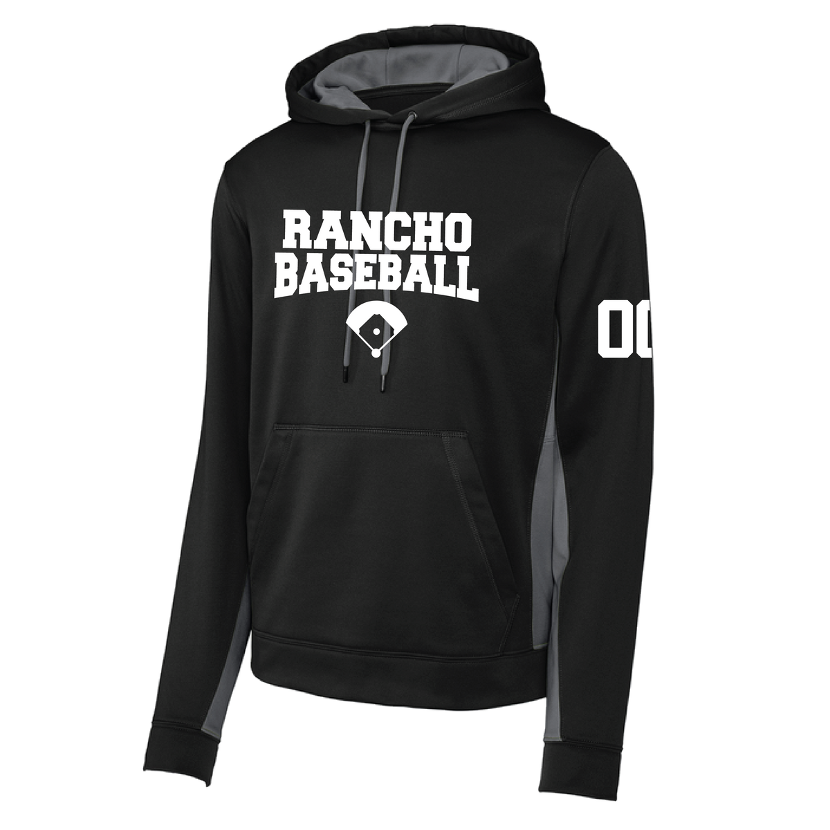 FLEECE COLORBLOCK HOODED PULLOVER