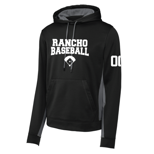 FLEECE COLORBLOCK HOODED PULLOVER