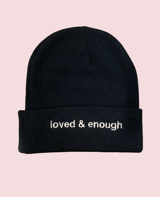 LOVED & ENOUGH CUFF BEANIE