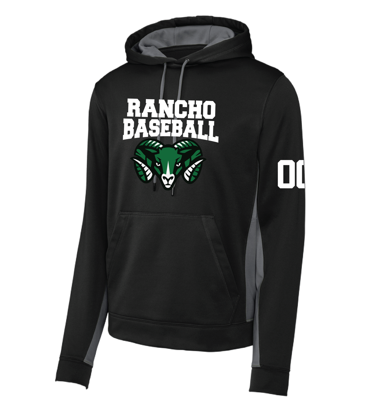 FLEECE COLORBLOCK HOODED PULLOVER