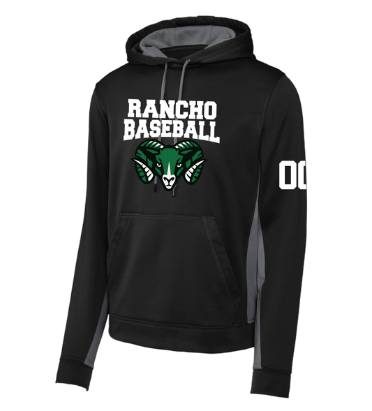 FLEECE COLORBLOCK HOODED PULLOVER